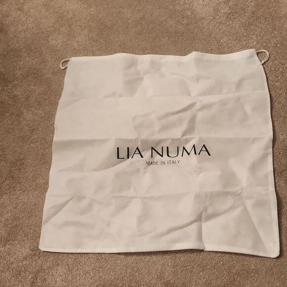 Lia Numa Black Leather Croc Embossed Tote Bag Made in Italy - Picture 3 of 13